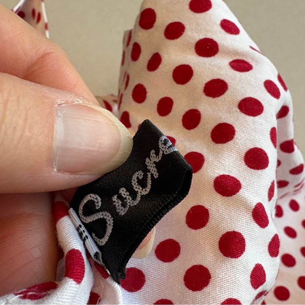 Retro Pin Up Rockabilly Polka Dot Dress Novelty Skirt Bicycles Medium 6 - Picture 14 of 15